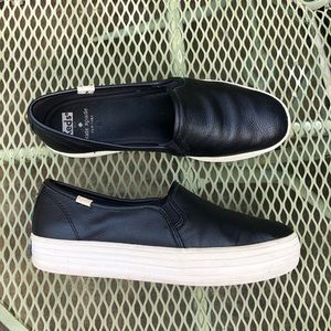 Leda x Kate Spade Tripple Decker slip on, leather